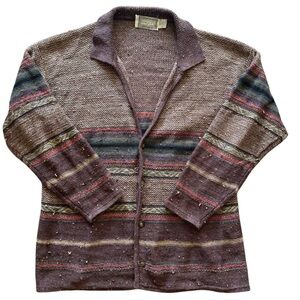 90s Concrete Mix Brown Knit Sweater